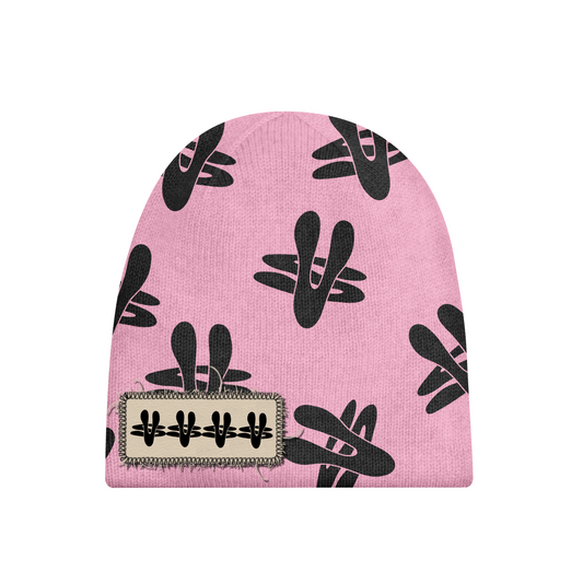 Beanie (pink&black)