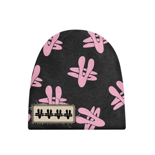 Beanie (black&pink)